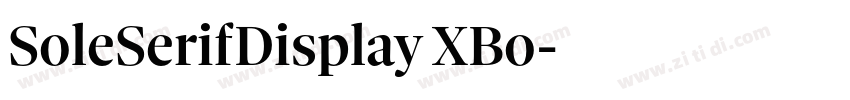 SoleSerifDisplay XBo字体转换 SoleSerifDisplay XBo字体转换